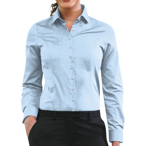 Brook Taverner Ladies Aspen Long Sleeve Oxford Shirt Thumbnail