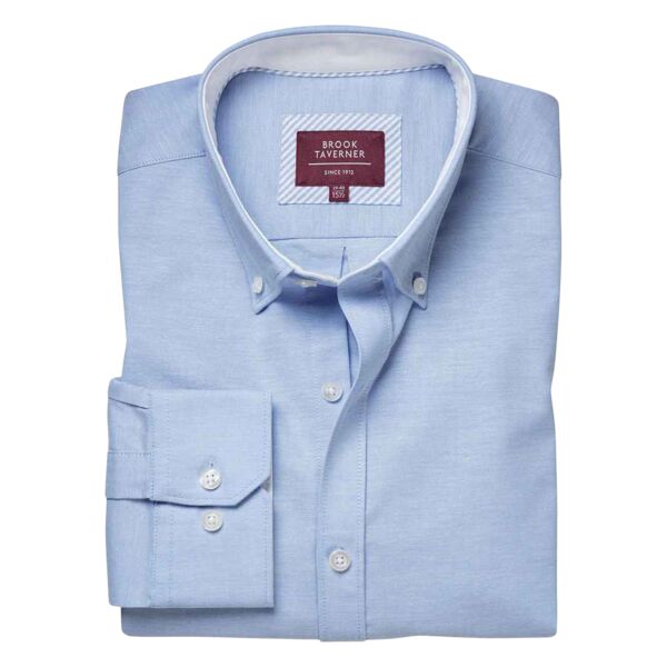 Brook Taverner Lawrence Long Sleeve Stretch Oxford Shirt Thumbnail