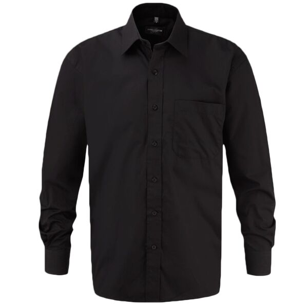 Russell Collection Long Sleeve Easy Care Cotton Poplin Shirt Thumbnail