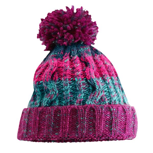 Beechfield Corkscrew Pom Pom Beanie Thumbnail